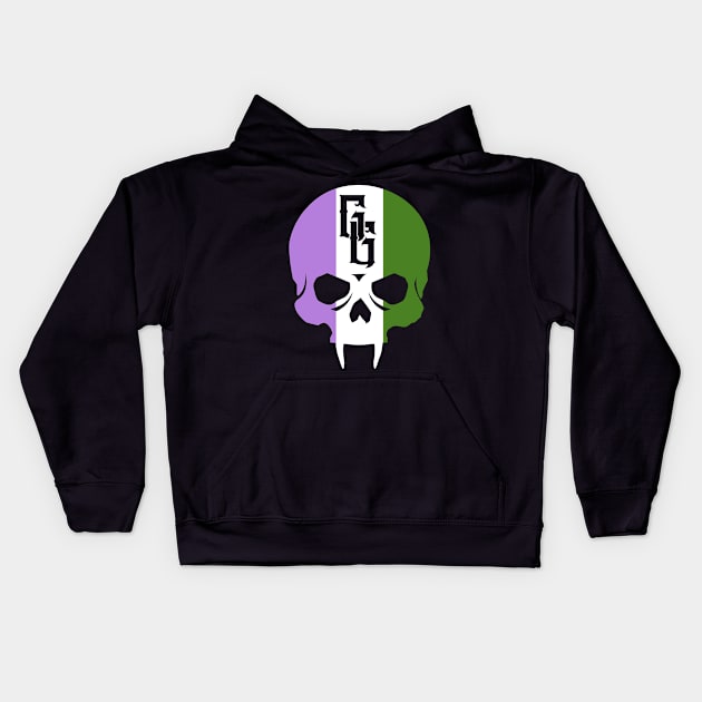 Genderqueer Pride Gehenna Kids Hoodie by highcouncil@gehennagaming.com